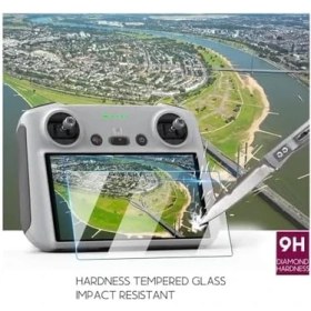 Resim Dji Min 3 Pro Mini 4 Pro Uzaktan Kumandası Için Cam Ekran Koruyucu 