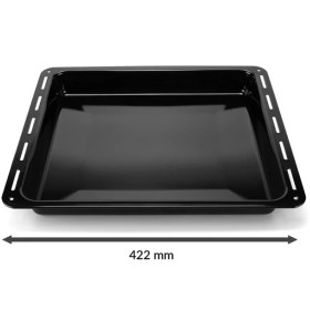 Resim Maggen Ankastre Emaye Fırın Tepsisi 42,2x37,5x4CM Bosch Siemens Beko Arçelik Vestel Profilo Uyumlu Siyah Renk 