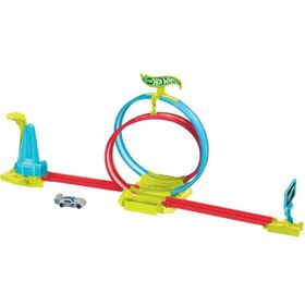 Resim Hot Wheels Neon Yarışlar Çifte Çemberde Yarış Seti HPC05 