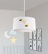 Resim BAMBAŞKA MODA BEBEK VE ÇOCUK ODASI Uçan Balon Desenli Avize 