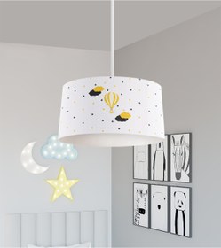 Resim BAMBAŞKA MODA BEBEK VE ÇOCUK ODASI Uçan Balon Desenli Avize 