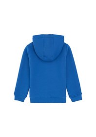 Resim U.S. Polo Assn. Erkek Çocuk Fermuarlı Kobalt Şardonlu Kapüşonlu Sweatshirt 50295127-VR077 