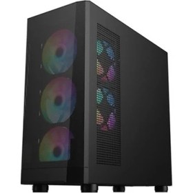 Resim 1st Player Fd5-M Siyah 600W 80+ Argb 4X12CM Fan Temperli Cam Mesh USB 3.0 M-Atx Kasa 