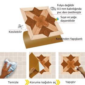 Resim Tink Kendinden Yapışkanlı Ahşap 002 Desenli Pvc Karo 30X30 cm (33 Adet) 3 M2 