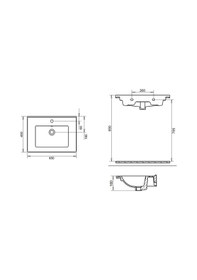 Resim Bella Etejerli Lavabo 65cm Turavit Diğer 