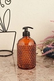 Resim Yıldız Cam Sıvı Sabunluk Tekli-Amber 