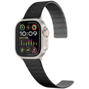 Resim Mobilefix İos Watch Uyumlu 40mm Krd-111 Çizgili Desenli Silikon Kordon-siyah 