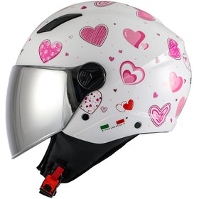 Resim SWAY SW 765 Enjoy Heart Güneş Vizörlü Yarım Kask 