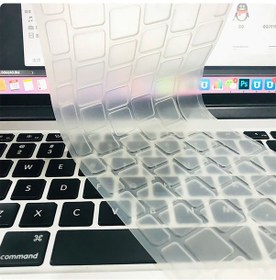 Resim Ekılıf - Macbook 12' Retina Uyumlu - Klavye Koruyucu Transparan Buzlu Silikon Ped - Şeffaf 