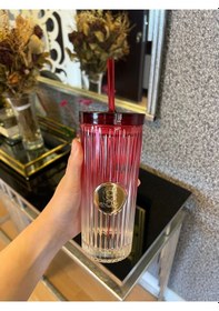 Resim Morponi Pipetli Cam Bardak Tekli Pinterest Model Kırmız 450 Ml Kırmızı 