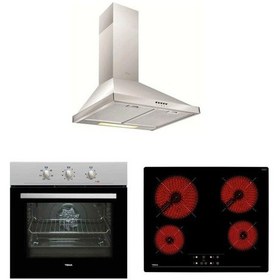 Resim Teka HE 715 SS - TZ 6415 - DF 60 Inox Elektrikli Ankastre Set 