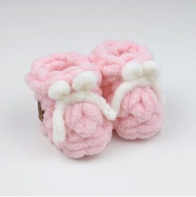 Resim Tosbiq Baby Puffy Patik / Panduf / Hediyelik / Yavruağzı / 0-12 M / Oeko Tex (organik) Sertifikalı / Alize Örgü 