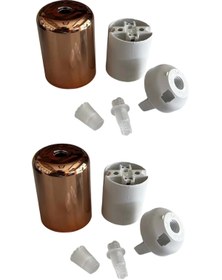 Resim CONANA Duy Lalesi Ve E27 Duy (BAKIR RENK) Plastik (2 ADET) 