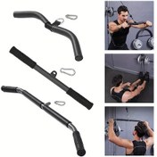 Resim Willowhaven Tip A Örgülü Paslanmaz Çelik Dambıl Barı - Kaymaz Tutma Yerleri İle Biceps Ve Sırt Antrenmanı 