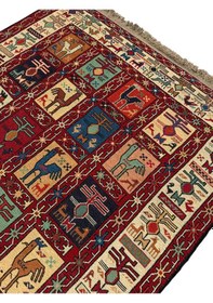 Resim El Dokuma İran Sumak Kilimi 125x195 Kök Boya Yün Kilim 