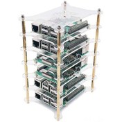 Resim Maiyame Raspberry Pi 4b/3b+/3b/2b/b+ İçin 6 Katlı Akrilik Kasa, Tüm Portlara Erişim, Isıtıcı/usb Hub Uyumlu, Şeffaf Tasarım, Araçsız Kurulum 