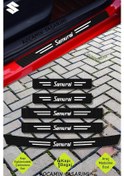 Resim Suzuki Samurai Araç Kapı Ve Bagaj Eşiği İçin Çizilmeye Dayanıklı Karbon Folyo Koruma Seti Samurai Yazılı 