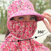 Resim 3 Adet Kadın Yaz Güneş Şapkası Çiçek Desenli Pembe & Beyaz - Geniş Kenarlı Yüz ve Boyun Kapağı ile Dış Mekan Bisiklet Sürme, Bahçe İşleri, Kadınlar Günü Etkinlikleri için, Bayanlar Yaz Şapkaları, Bahçecilik Aksesuarı, Modaya Uygun Başlık, İnşaat, Koruyucu Baş Giyim, Moda Bilincinde Kadınlar 