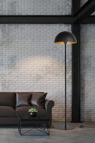 Resim Bohhem New Yorker Siyah Metal Lambader Salon Ofis Çalışma Odası Kolay Kurulum Dekoratif Ayak Puar Köşe Lamb Siyah 