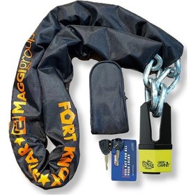 Resim Maggı Fortknox 150cm 12mm Zıncır + Abus Quıck 37/60 Asma Kılıt 