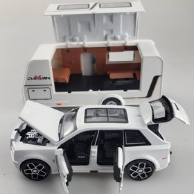 Resim 1:32 Ölçekli Çinko Alaşım Döküm RV Oyuncak Araba Modeli - Detaylı İç Mekan ile Lüks Motorhome Taklidi, Beyaz/Siyah/Gri, Manuel İşletim, Pil Gerektirmez, Erkekler için Toplanabilir Gösterim, Mükemmel Tatil Hediyesi, Detaylı İç Mekan Taklidi, Dayanıklı Toplanabilir 