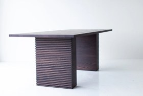 Resim Tano Ceviz Meşe Masif Ahşap Yemek & Toplantı Masası 