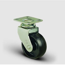 Resim Eb01Mkm50 Döner Tablalı Siyah Mobilya Tekerleği Çap 50 Oynak 