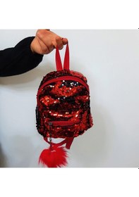 Resim Fiyra Crn Kırmızı Pullu Kız Çocuk Sırt Çantası 16cmx20cmx10cm 001 