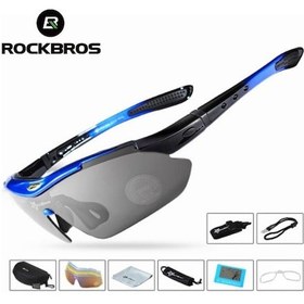 Resim Rockbros Polarize Uv Korumalı Mavi Bisiklet Gözlüğü Açık Gri 