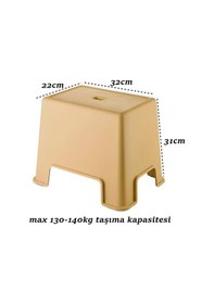 Resim Çelik Ayna Lüx Banyo Taburesi Çok Amaçlı Tabure Açık Kahve-480 