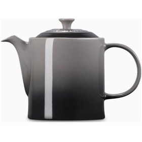 Resim Le Creuset 4 Fincan Kapasite Şık Tasarım Büyük Seramik Demlik Gri 