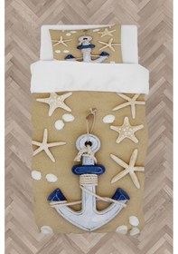 Resim Mekta Home Bebek Ve Çocuk Odası Kahverengi Çapa Desenli Nevresim Takımı 