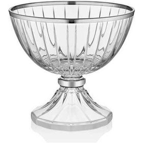 Resim Decorium Cam Kase Ayaklı 13,5 Cm Accademia Platin M06449-ab 