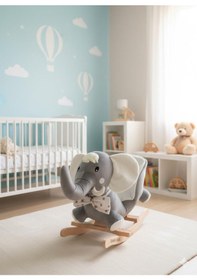 Resim Tommybaby Sallanan Oyuncak At, Sallanan Ahşap Flamingo Sallanan Flamingo Fil Fildişi 