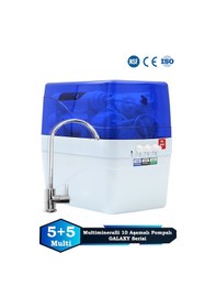 Resim Sumarkt Galaxy Uyumlu 10 Aşamalı 8 Lt Metal Tanklı Süper Membran Teknolojili Mineralli Pompalı Su Arıtma Cihazı 