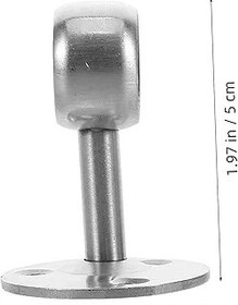 Resim SEWOART 2 Adet Ağır Hizmet Duş Perdesi Çubuğu Destekleri Paslanmaz Çelik Tavan Perdesi Çubuğu Tutucu Dolap Direği Ucu Destekleri 