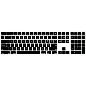 Resim Microcase Apple Magic Keyboard Numerik A1843 Mq052tq/a Eu Q Klavye Koruma Silikonu - Siyah Al3550 