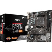 Resim MSI B450M-A PRO MAX AMD B450 Soket AM4 DDR4 4133(OC)MHz mATX Gaming Anakart MSI