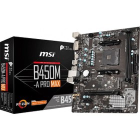 Resim MSI B450M-A PRO MAX AMD B450 Soket AM4 DDR4 4133(OC)MHz mATX Gaming Anakart 