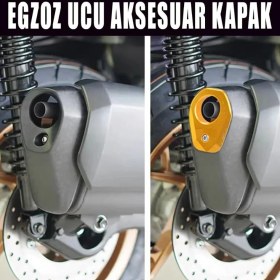 Resim Yamaha Xmax Ironmax Techmax 250-300 2018-2025 Egzoz Ucu Cnc Aksesuar Kapak Kırmızı 