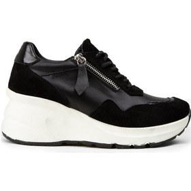 Resim Deery Kadın Hakiki Süet Siyah Dolgu Topuk Sneaker - M9147zsyhc01 