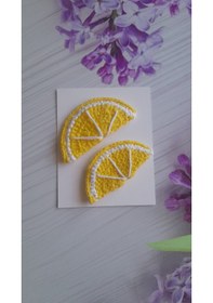 Resim Anomoneshop Örgü Toka Limonlu Model Sarı 