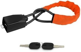 Resim Evrensel Uyumlu Direksiyon Kilidi Hırsızlık Önleyici Cihaz Ağır Hizmet Tipi Güvenlik Araç Kamyon SUV Yüksek Görünürlük Evrensel Araba, turuncu 