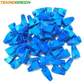 Resim TEKNOGREEN Tkj-45pb Mavi Rj45 Kılıfı (100 Lü Pak) 