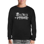 Resim One Piece - Time Siyah Çocuk Sweatshirt 