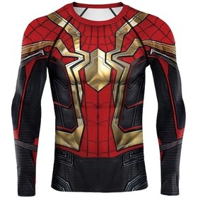 Resim Teanoon Süper Kahraman Erkek Spor T-shirt - Spider Cosplay Ve Fitness İçin T Gömlekkoyu Gri Koyu Gri 