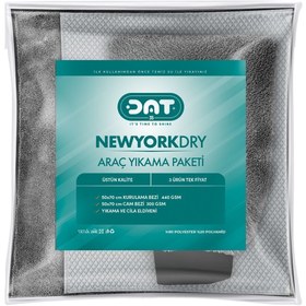 Resim DAT35 Newyorkdry Mikrofiber Oto Temizlik Paketi Araç Kurulama Havlusu Cam Bezi Araba Yıkama Eldiveni Seti 