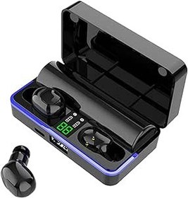 Resim Bestgift Bluetooth kulaklık cep telefonu aksesuarı dokunmatik kontrol Bluetooth 5.0 gürültü azaltma iPhone Samsung Huawei Android Sport için siyah stil 4 
