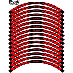 Resim Rvell Voge Uyumlu Jant Şeridi Kırmızı 003 