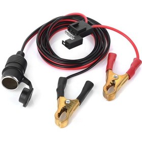 Resim Leezsing 16awg/2 Bakır Akü Klipsi, 2 Metre Kablolu 25a Sigortalı Arabalar İçin Sigara Çakmak Bağlantı Kablosu 